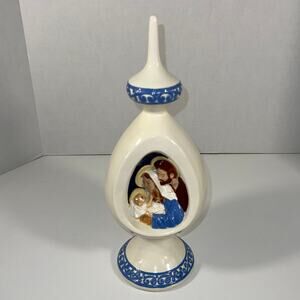 VTG Byron Mold 1977 Christmas Hand Painted Ceramic Nativity Christmas Topper